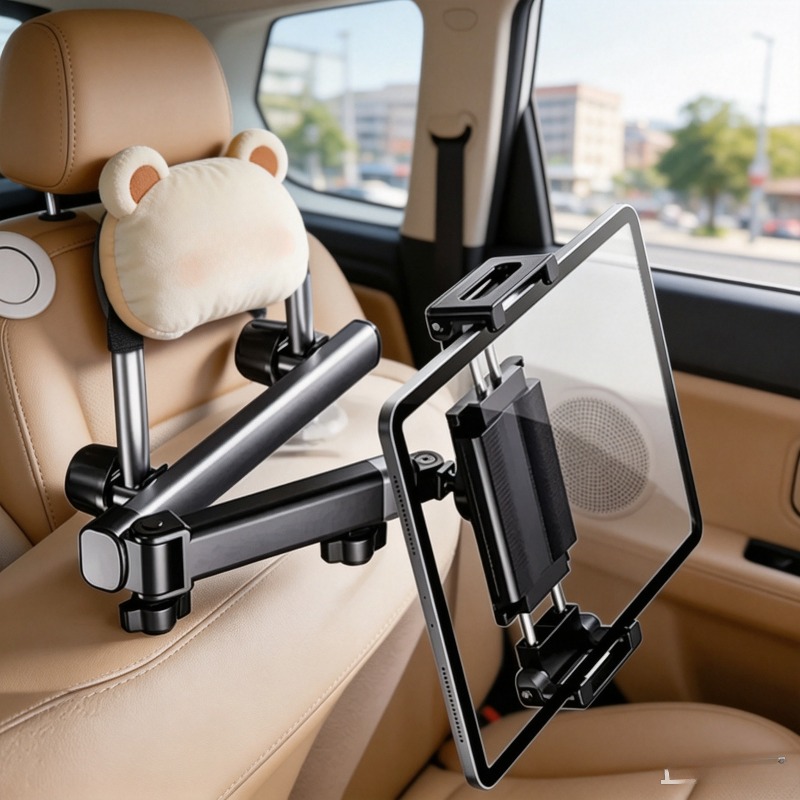 Tablet Stand Adjustable - Car Headrest Tablet Mount Telescopic Adjustable