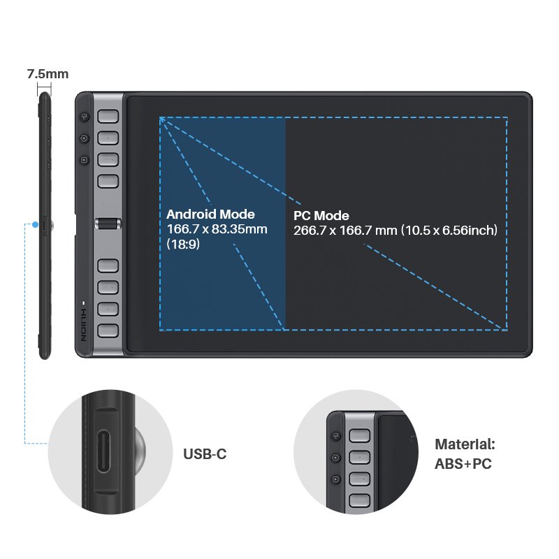 Huion Inspiroy 2 L 10.5x6.56 I - đánh giá và giá Graphic Tablet Accessories