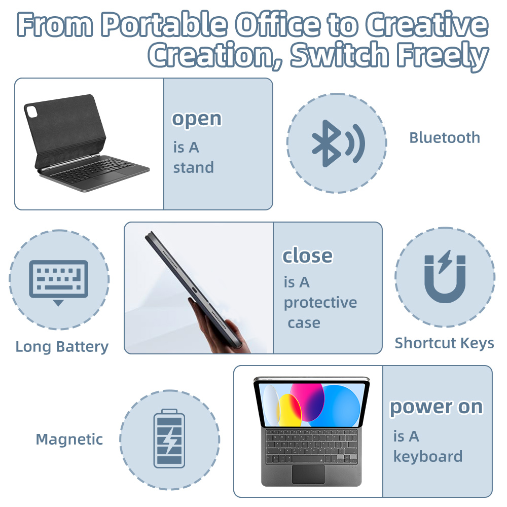 2026 Magic Keyboard with Bluet - đánh giá và giá Tablet Accessories Keyboard