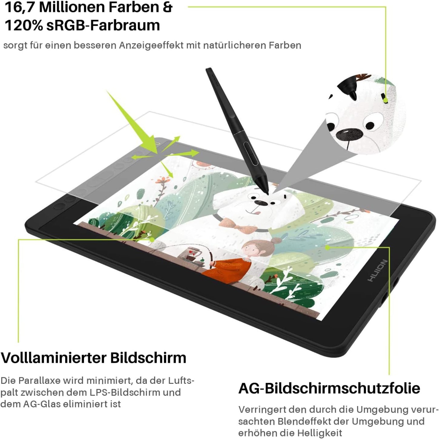 HUION Kamvas 12 11.6 Inches Dr - đánh giá và giá Graphic Tablet Accessories