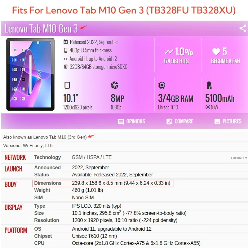 Capa For Lenovo Tab M10 3rd Ge - đánh giá và giá Lenovo Tablet M10 Accessories