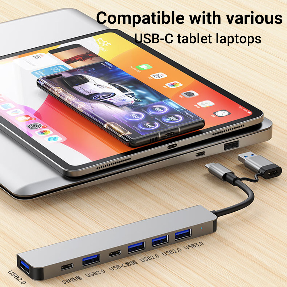 7-in-1 Dual-Head USB-C&USB Doc - đánh giá và giá Tablet Accessories For Students