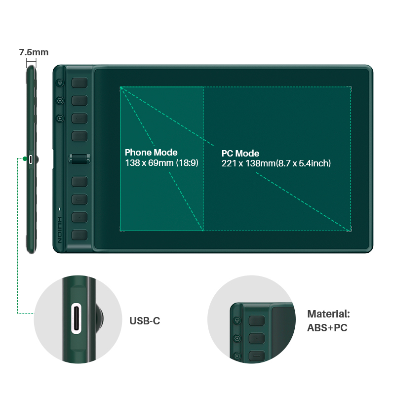 Huion Inspiroy 2 M H951P Graph - đánh giá và giá Graphic Tablet Accessories