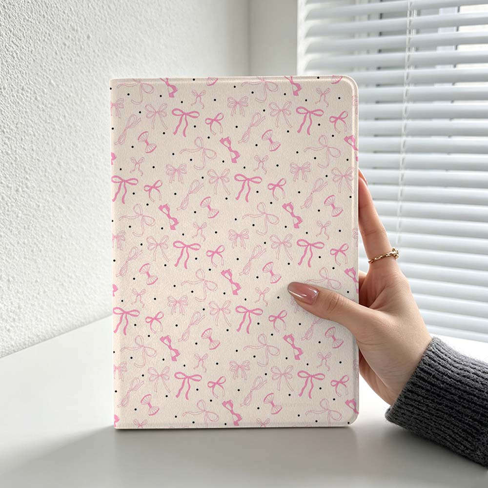 Minimalist Pink Bow Pattern Fo - đánh giá và giá Lenovo Tablet M10 Accessories