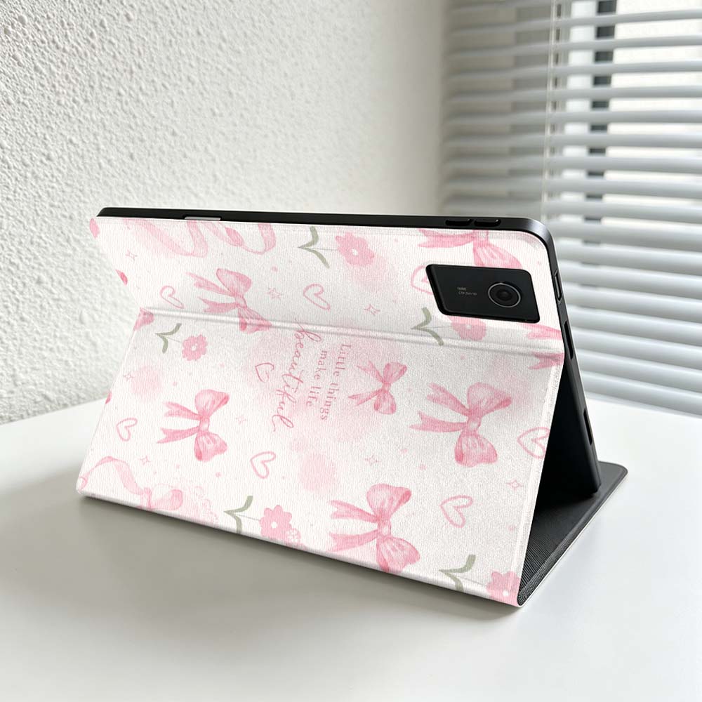 Minimalist Pink Bow Pattern Fo - đánh giá và giá Lenovo Tablet M10 Accessories