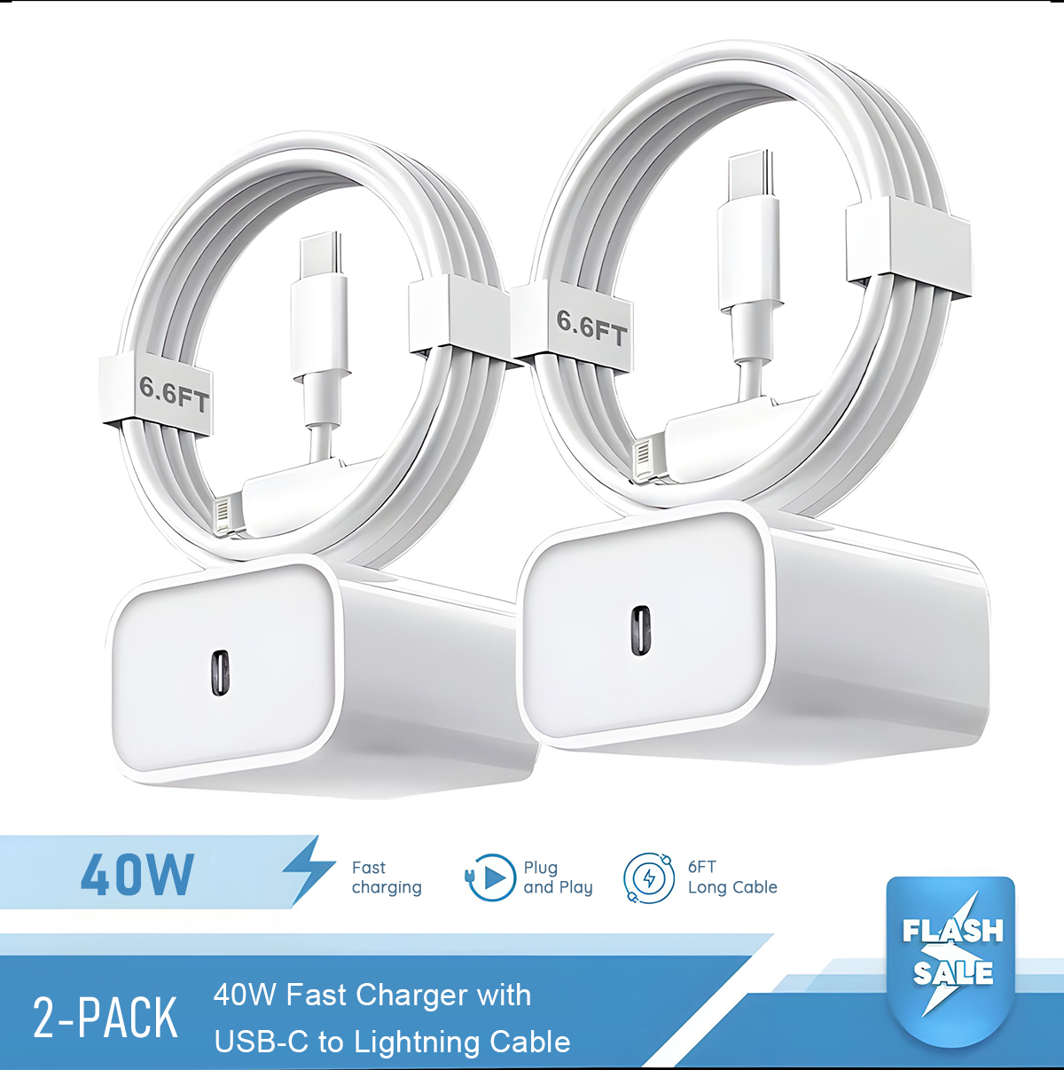 2-4 Set 40W Fast Charger for i - đánh giá và giá Tablet Accessories Set
